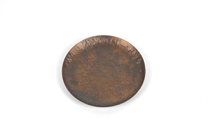 Schale, Alu rund gehämmert Ø30 x H2cm, antik