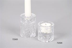 Kerzenständer, Bumpy Ø6x H6cm, glas Kerzenständer, Bumpy Ø6x H6cm, glas