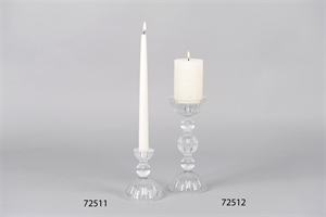 Kerzenständer, Ruffles pillar Ø9.2x H11.5cm, glas