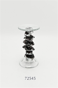Kerzenständer, Glassrock Ø11.5x H23cm, black
