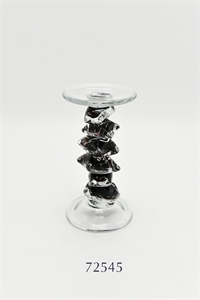 Kerzenständer, Glassrock Ø11.5x H23cm, black Kerzenständer, Glassrock Ø11.5x H23cm, black