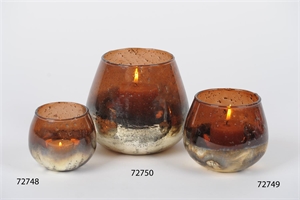 Votiv, Glas Tan Ø10x H8cm, bräunlich Votiv, Glas Tan Ø10x H8cm, bräunlich