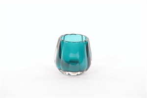 Votiv, Glas Facet Ø8x H7.5cm, teal Votiv, Glas Facet Ø8x H7.5cm, teal
