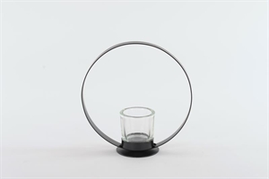 Glashalter, L20x 8x H20cm - Zirkel, black