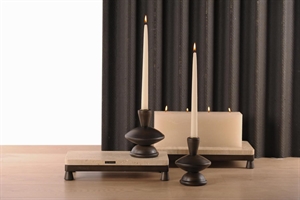 Kerzenhalter, Holz - Ø13x H16.5cm, darkwood Kerzenhalter, Holz - Ø13x H16.5cm, darkwood