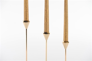 Spitzkerzenhalter, Party - Alu Set/3, gold Spitzkerzenhalter, Party - Alu Set/3, gold