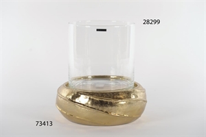 Vasenständer, Alu Round Ø34x 12.5cm ohne Glas, gold Vasenständer, Alu Round Ø34x 12.5cm ohne Glas, gold