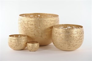 Windlicht, Goldleather Metall - Set/4, gold Windlicht, Goldleather Metall - Set/4, gold