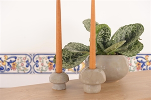 Kerzenständer, Seta Ø7x H6cm - Mix, hgrau/creme Kerzenständer, Seta Ø7x H6cm - Mix, hgrau/creme