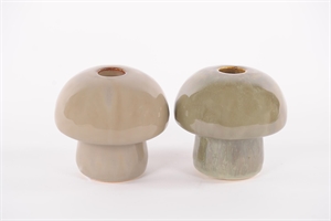 Kerzenhalter, Seta Ø9.7x H9cm - Mix, hgrau/creme Kerzenhalter, Seta Ø9.7x H9cm - Mix, hgrau/creme