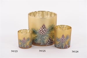 Windlicht Votiv, Pinecone Ø7x H8cm, gold Windlicht Votiv, Pinecone Ø7x H8cm, gold