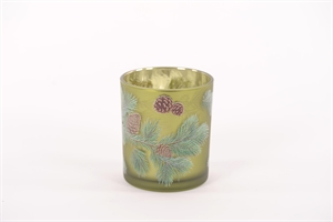 Windlicht Votiv, Pinecone Ø9x H10cm, grün Windlicht Votiv, Pinecone Ø9x H10cm, grün