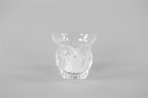 Kerzenhalter, Teelicht-Eule L8.3x 7.4x H8.4cm glas Kerzenhalter, Teelicht-Eule L8.3x 7.4x H8.4cm glas