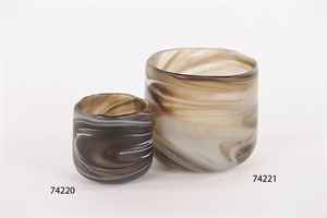 GlasVotiv, Glow on Ø9x H9cm, dame blanche GlasVotiv, Glow on Ø9x H9cm, dame blanche