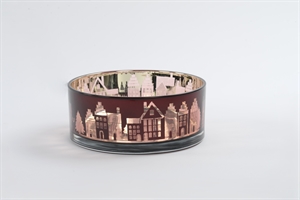 Glasschale, Village - Ø20x H8cm, red Glasschale, Village - Ø20x H8cm, red