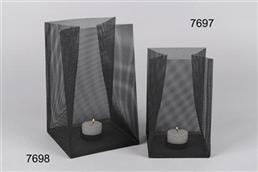 Teelichthalter, Sachetto 14x 14x 23cm, schwarz Teelichthalter, Sachetto 14x 14x 23cm, schwarz