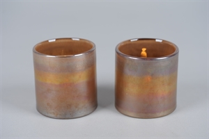 Windlicht, Soft glint Ø8.5x H8cm, amber Windlicht, Soft glint Ø8.5x H8cm, amber