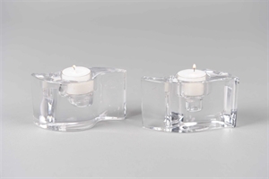 Kerzenständer, L12.9x 6x H6.8cm, klarglas Kerzenständer, L12.9x 6x H6.8cm, klarglas