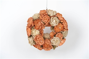 Zier-Kranz, Sola Ø28cm, orange/brown Zier-Kranz, Sola Ø28cm, orange/brown