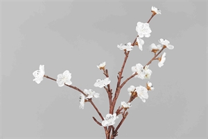 Zweig, mit Blüten L70cm, weiss Zweig, mit Blüten L70cm, weiss