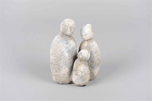 Zementfigur, Familie L14x 8.5x H17.5cm, rock