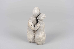 Zementfigur, Eltern L10.5x 9x H20.5cm, rock Zementfigur, Eltern L10.5x 9x H20.5cm, rock