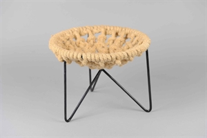 Seil Tisch, Qjute Ø35x H27cm, gebleicht Seil Tisch, Qjute Ø35x H27cm, gebleicht