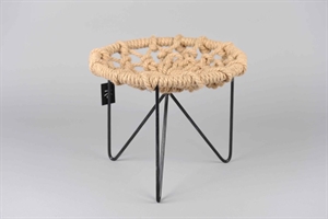 Seil Tisch, Qjute Ø37x H30cm, natur Seil Tisch, Qjute Ø37x H30cm, natur