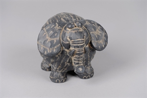 Figur, Olifant Dombo L18x 16.5x H14.5cm, schwarz