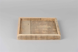 Tablett, Holz - L33x 33x H4cm, natur