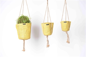 Blumentopfhalter, mit Leinen - set/16, lime Blumentopfhalter, mit Leinen - set/16, lime