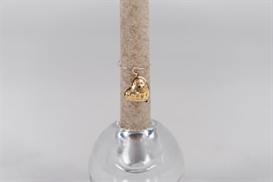 Anhänger, Herz - Set/2 Kerzendeco, gold Anhänger, Herz - Set/2 Kerzendeco, gold