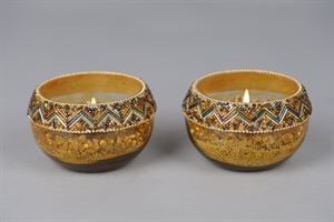 Schale, Perles de Noël Ø9x H8cm, bronze Schale, Perles de Noël Ø9x H8cm, bronze