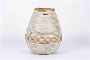 DekoVase, Ø30x H36cm, Bambus & Jute DekoVase, Ø30x H36cm, Bambus & Jute