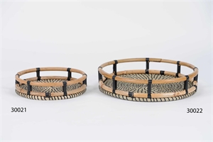 Schale, rund - Ø35x H8cm, Bambus & Seagrass Schale, rund - Ø35x H8cm, Bambus & Seagrass