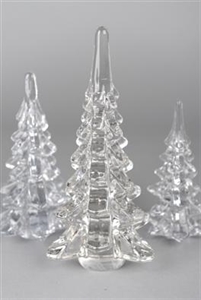 Tannenbaum, Glas 13x 25cm, klar