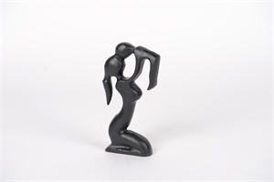 Figur, Mutter mit Baby L13x H23cm, alu black