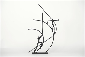Figur, Stuntmänner L48x H76cm, alu black Figur, Stuntmänner L48x H76cm, alu black