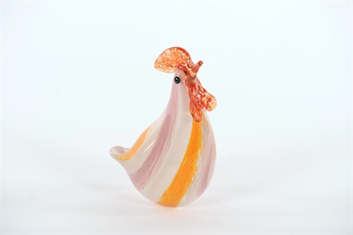 Deko Hahn, Glas - L10.5x 6x H15cm, orange Deko Hahn, Glas - L10.5x 6x H15cm, orange