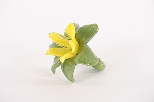 Blume Amaryllis - Glas - L14x H10cm, yellow/green Blume Amaryllis - Glas - L14x H10cm, yellow/green