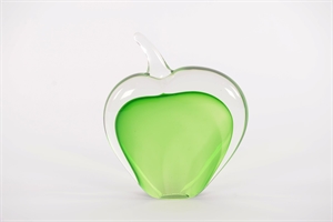 Deko Apfel, Glas - L16x 5x H18cm, grün Deko Apfel, Glas - L16x 5x H18cm, grün