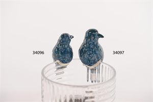 Vogel, Canario - Keramik L4x 4.5x H11.5, dark blue Vogel, Canario - Keramik L4x 4.5x H11.5, dark blue