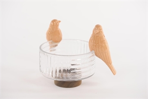 Vogel, Canario - Keramik L6.5.x 5.5x H13, peach Vogel, Canario - Keramik L6.5.x 5.5x H13, peach