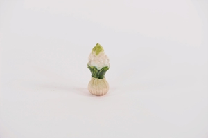 Hyacinth - Keramik- Ø4.5x H11 cm, white-grün Hyacinth - Keramik- Ø4.5x H11 cm, white-grün