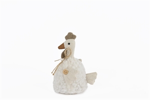 Huhn, Frizzle - Wolle L7x 9x H15, beige Huhn, Frizzle - Wolle L7x 9x H15, beige