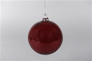 Glaskugel, mit Glasöse - 12cm, rot Glaskugel, mit Glasöse - 12cm, rot