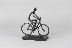 Figur, By bike L25x 10x H27cm, burn Figur, By bike L25x 10x H27cm, burn
