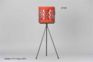 Manchette, Leder Jaqueta Ø20 x H20cm, rot Manchette, Leder Jaqueta Ø20 x H20cm, rot