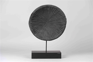 Disc-Objekt, Holz - L38x 11x H56cm, burned