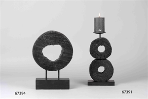 Scheibe, Holz - L28x 7.5x H37cm, burned Scheibe, Holz - L28x 7.5x H37cm, burned